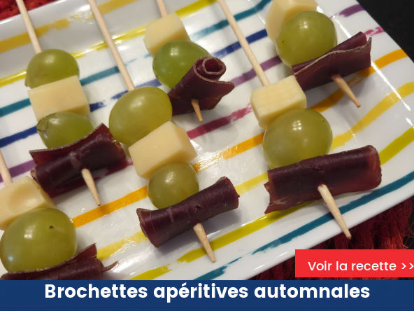 Brochettes apéritives automnales